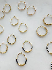 Glass Beads Mini Hoops