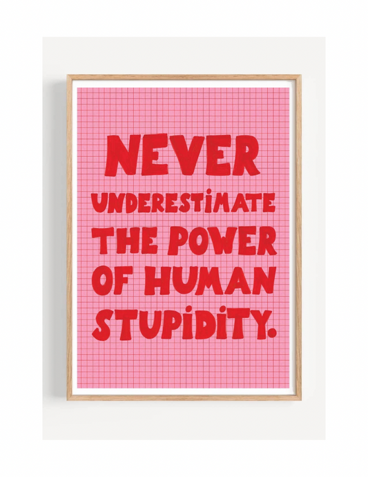 HUMAN STUPIDITY print