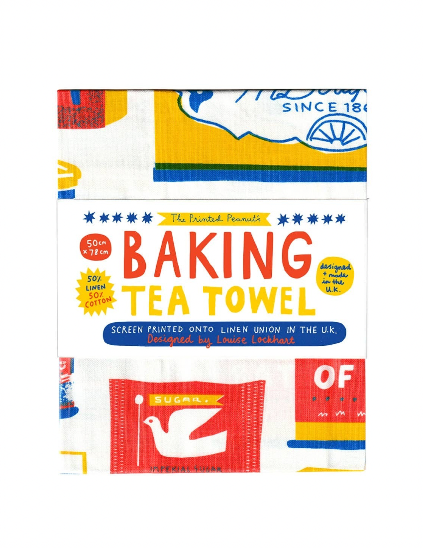 Baking Screen Printed Linen Union Tea Towel