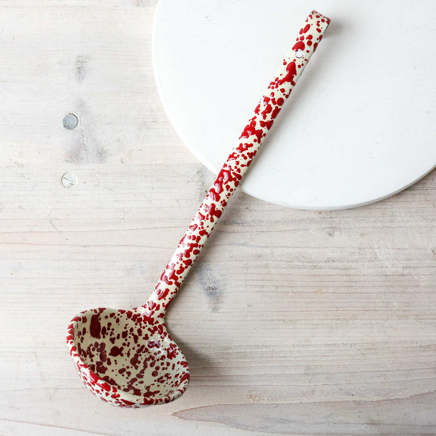 Splatter Enamelware Ladle