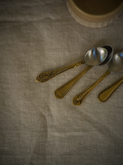 Antique Brass Teaspoons | Set of 4