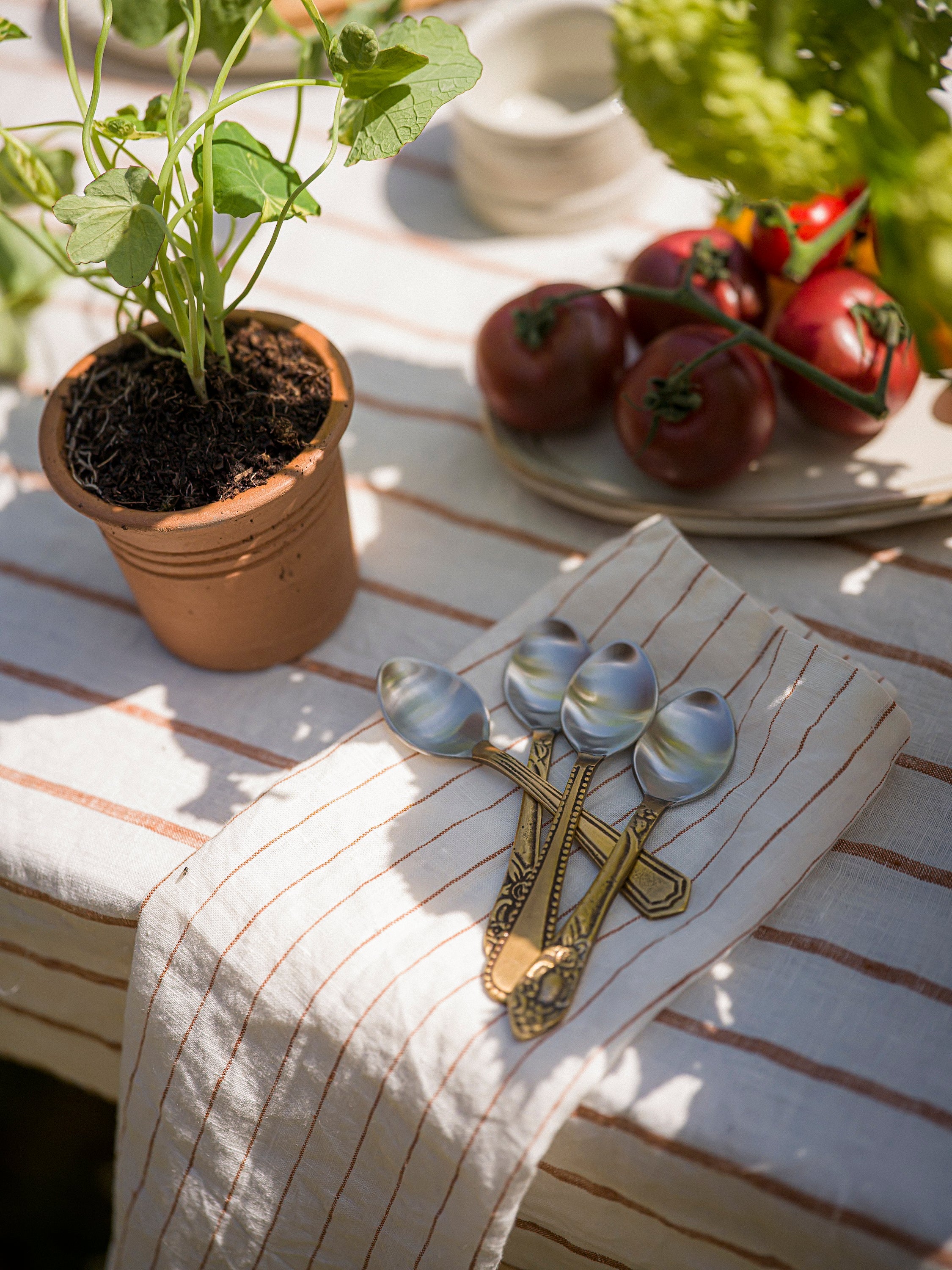 Antique Brass Teaspoons | Set of 4