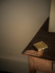 Antique Brass Pocket Vanity Mirror