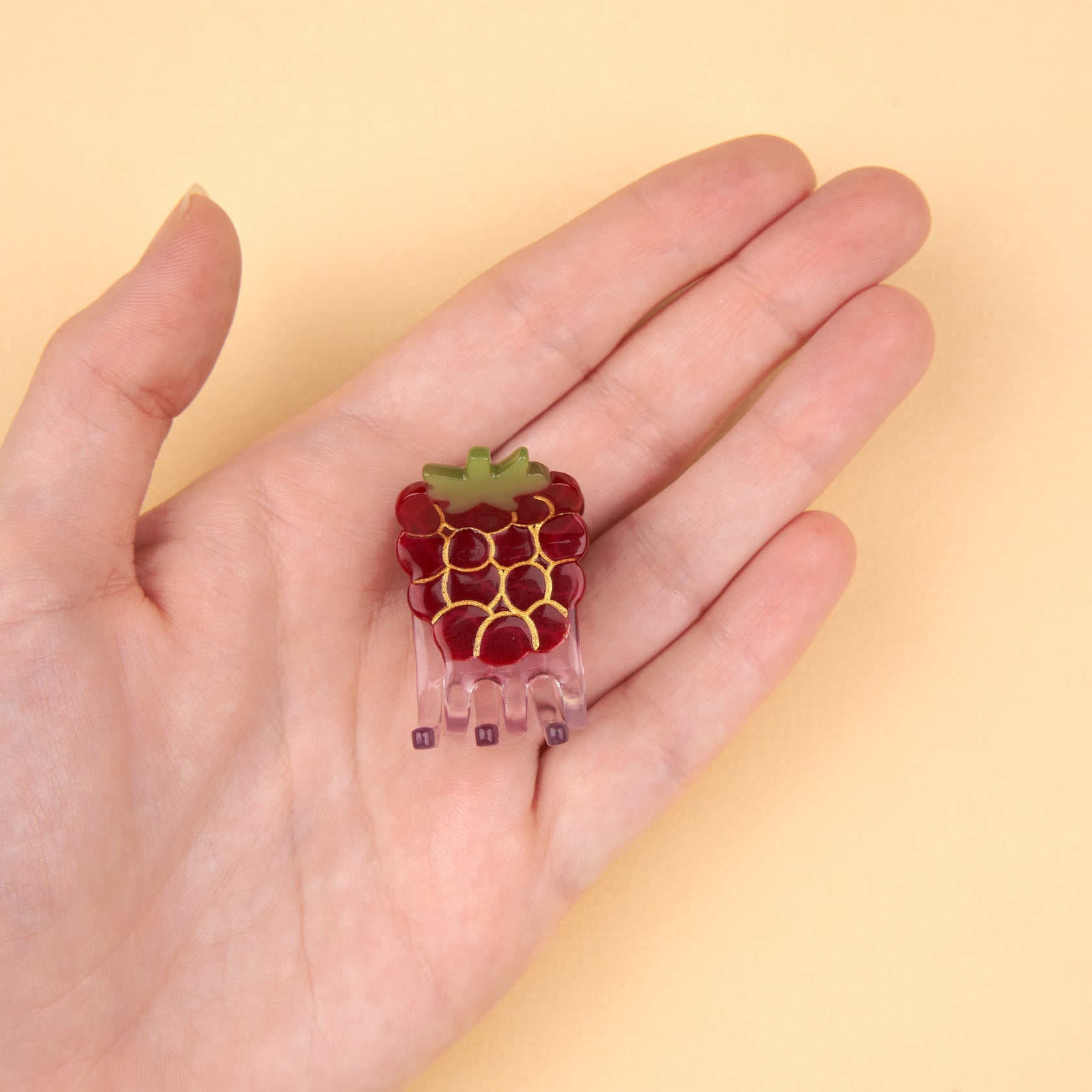 Raspberry Mini Hair Claw