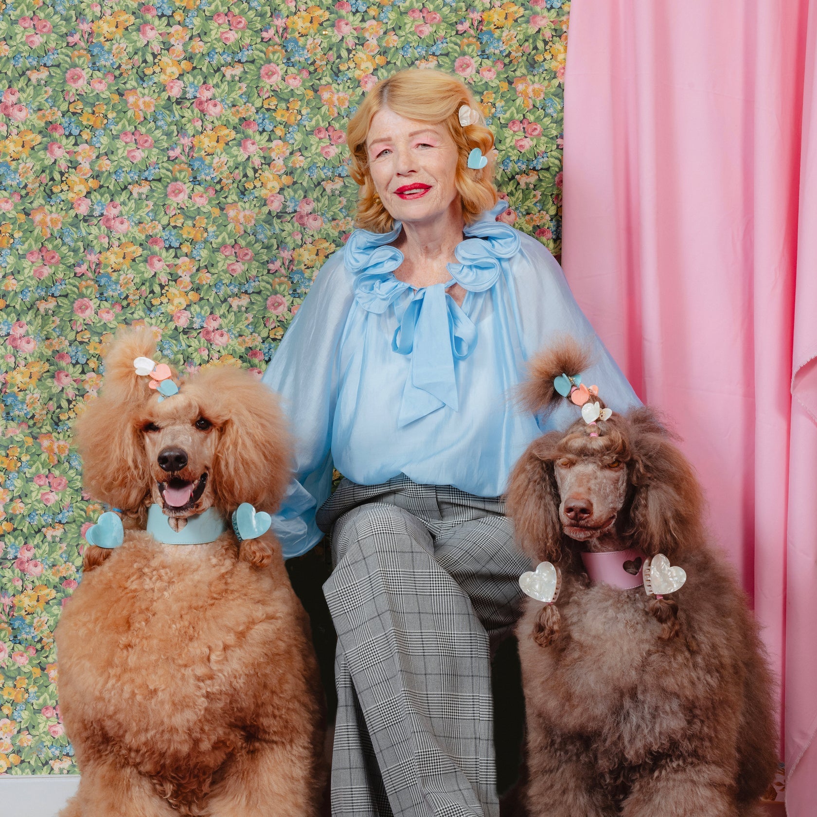 Blue Heart Mini Hair Claw