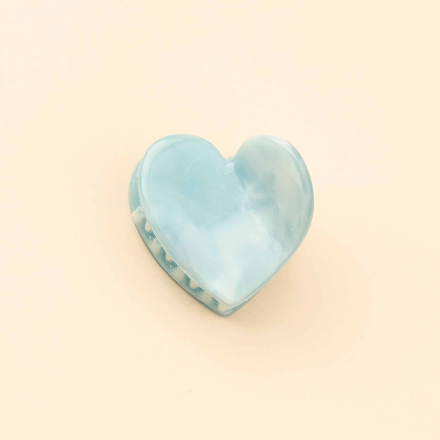 Blue Heart Mini Hair Claw