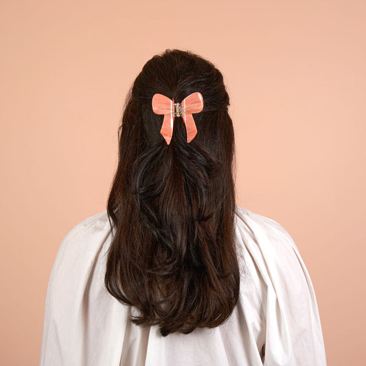 Pink Ribbon Hair Claw