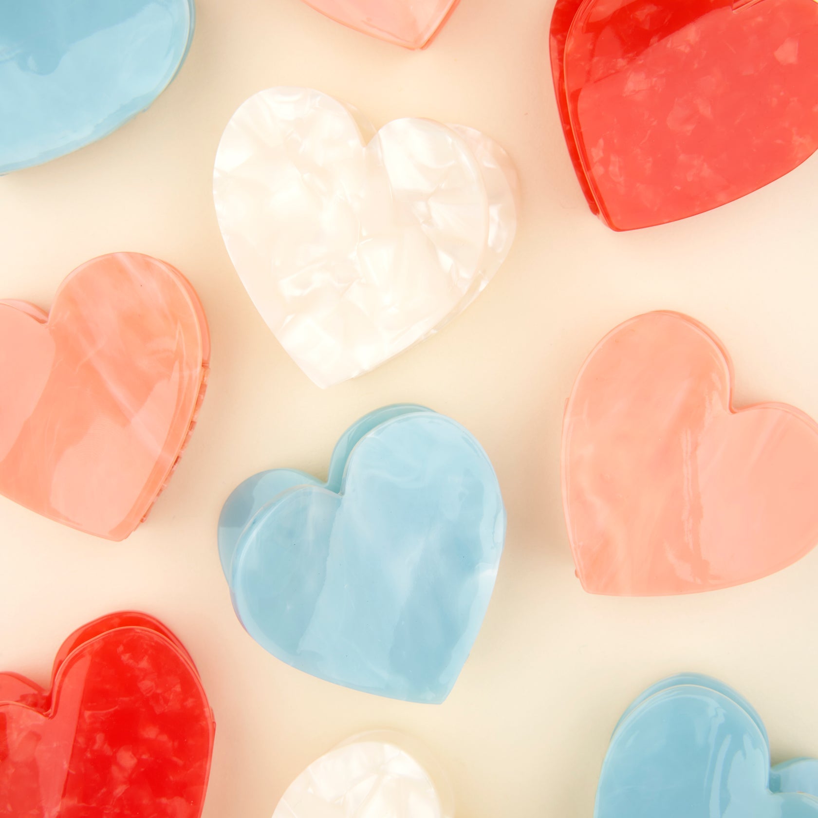 Blue Heart Hair Claw