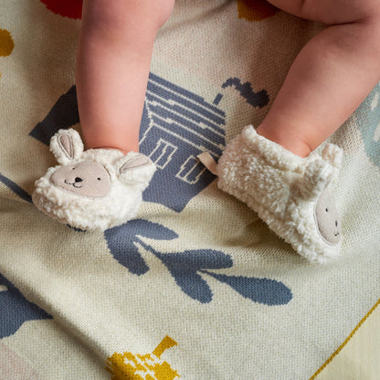 Sheep Cotton Knit Baby Booties