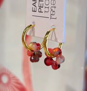 Sardinia Petite Resin Huggie Earrings | Flower Charm