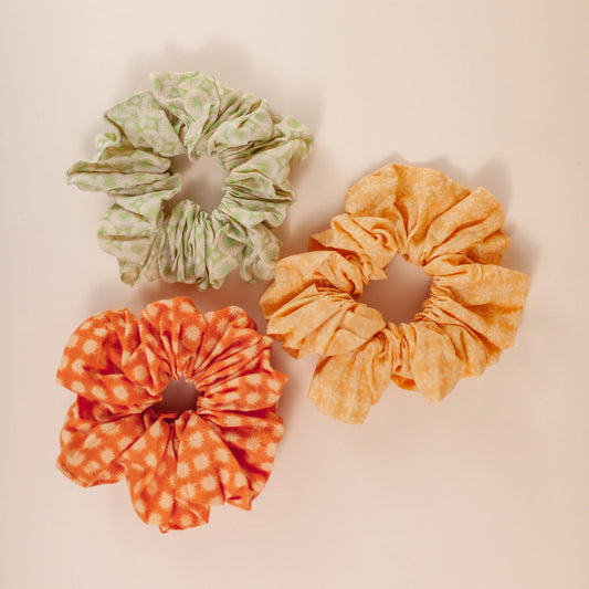 Cotton Hair Scrunchies (Set of 3)