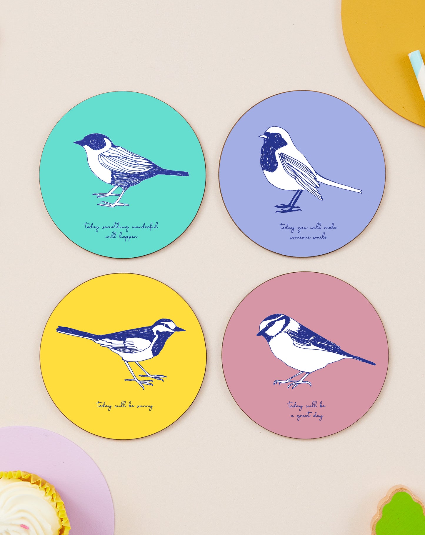 Bird Collection Set Of Four Coasters