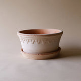 Kobenhavner Rosa Low Pot/ Herb Planter & Saucer