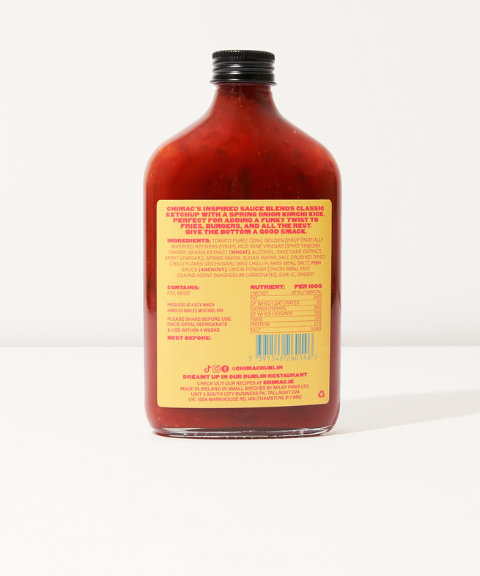 Chimac kimchi ketchup, bottle of Korean style tomato sauce