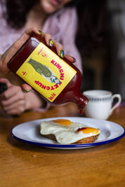 Chimac kimchi ketchup, bottle of Korean style tomato sauce