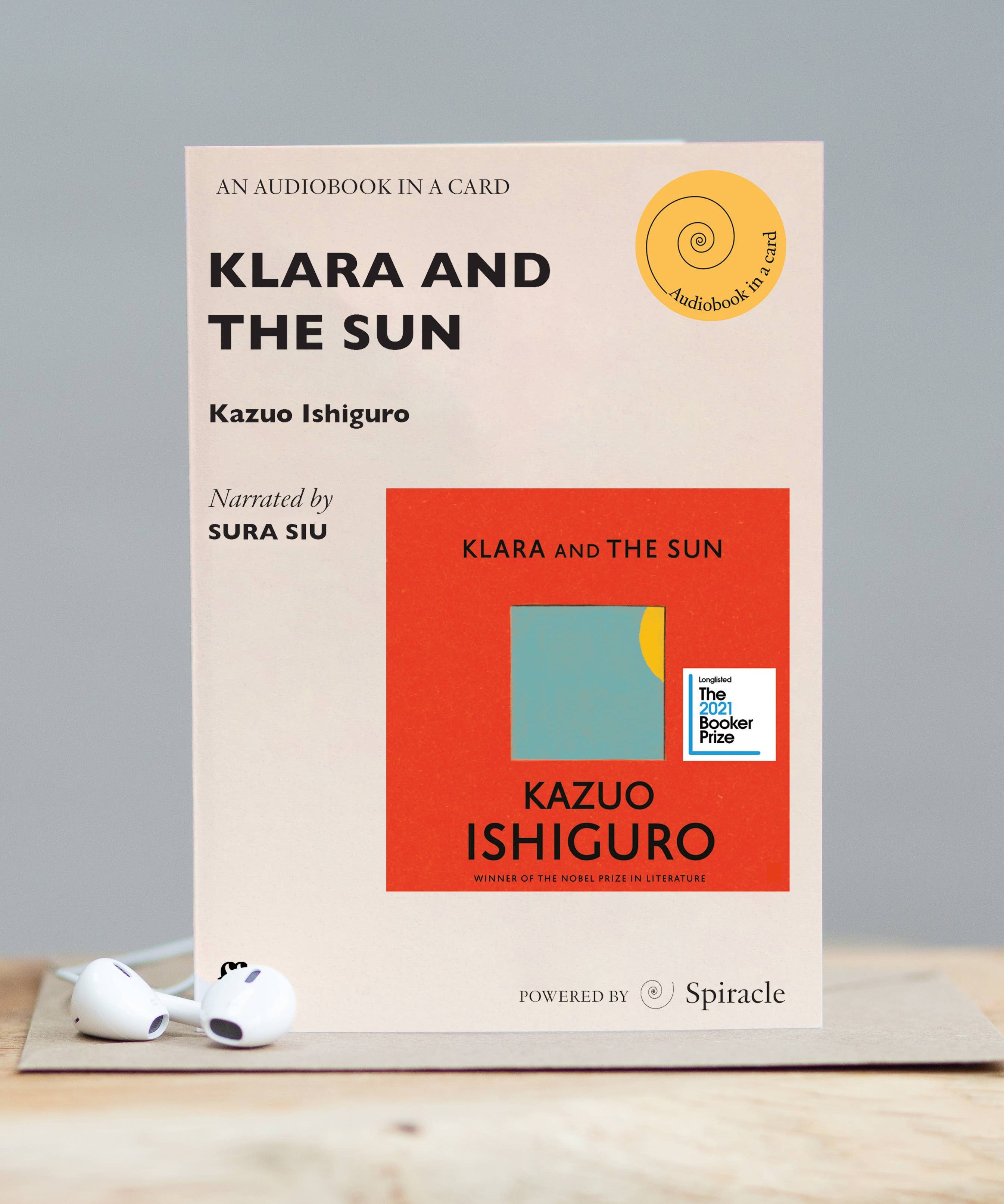 Spiracle Audiobook in a Card, Klara and the Sun by Kazuo Ishiguro