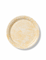 Crow Canyon Home Splatter Large Round Tray | Yellow Enamelware