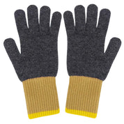 Men's Gloves | Lambswool Colour Block, Extra Long Cuff