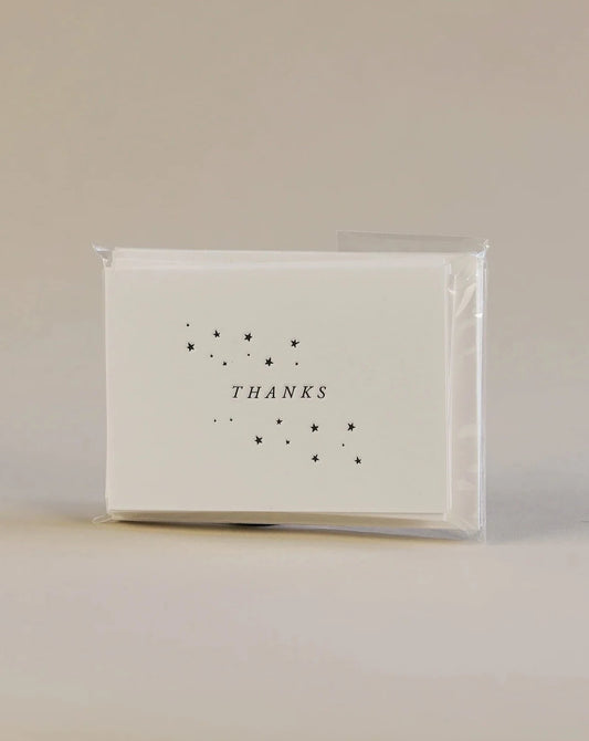 Letterpress 'Thanks' Mini Card Pack (6)