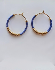 Glass Beads Mini Hoops