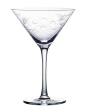 The Vintage List crystal martini glasses, fern design, set of two
