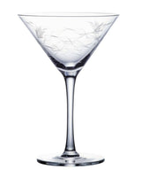 The Vintage List Martini Glasses | Set of 2, Fern Design, Crystal