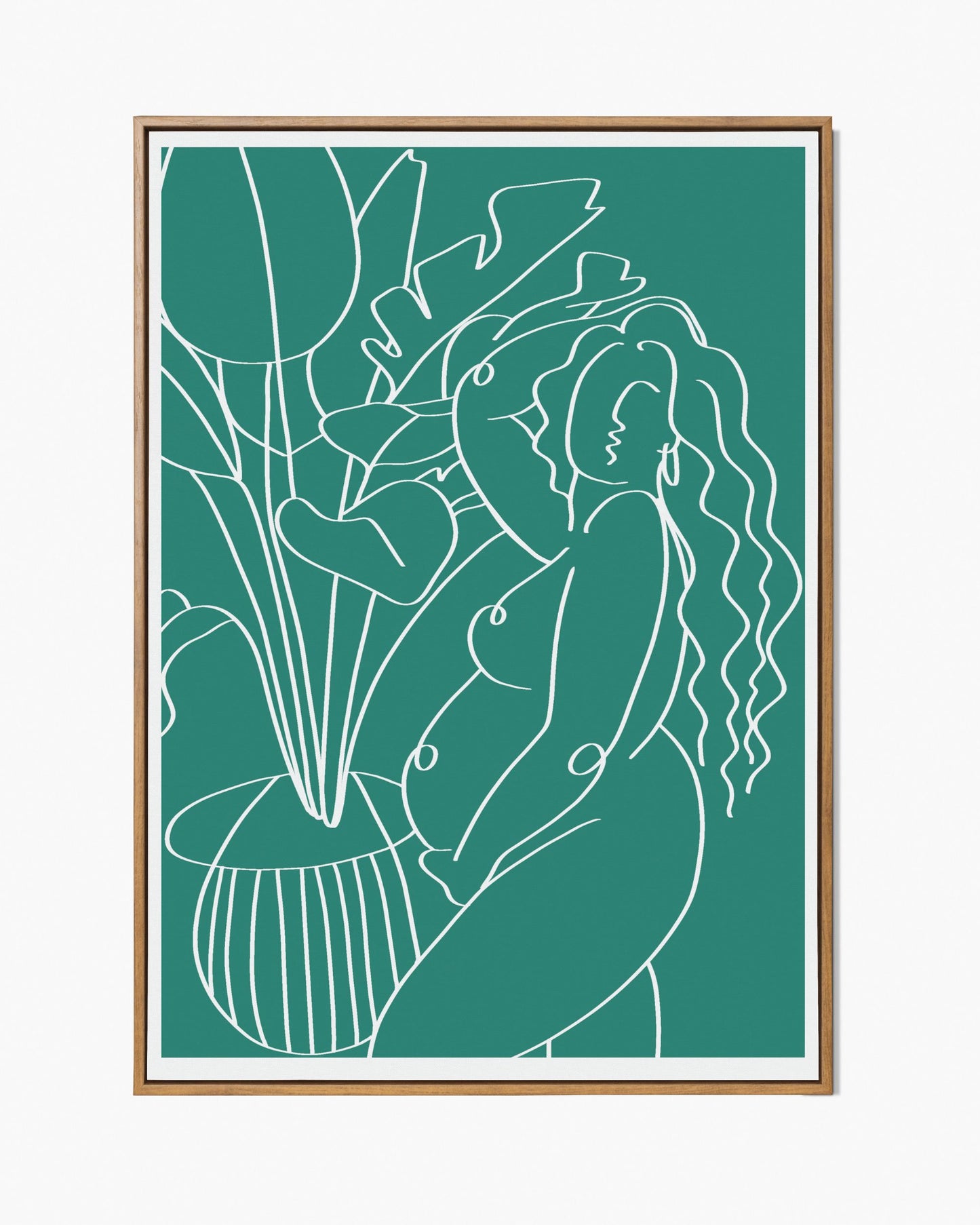 The Every Space Mum To Be A4 or A3 print in turquoise by Babes and Botanicals 