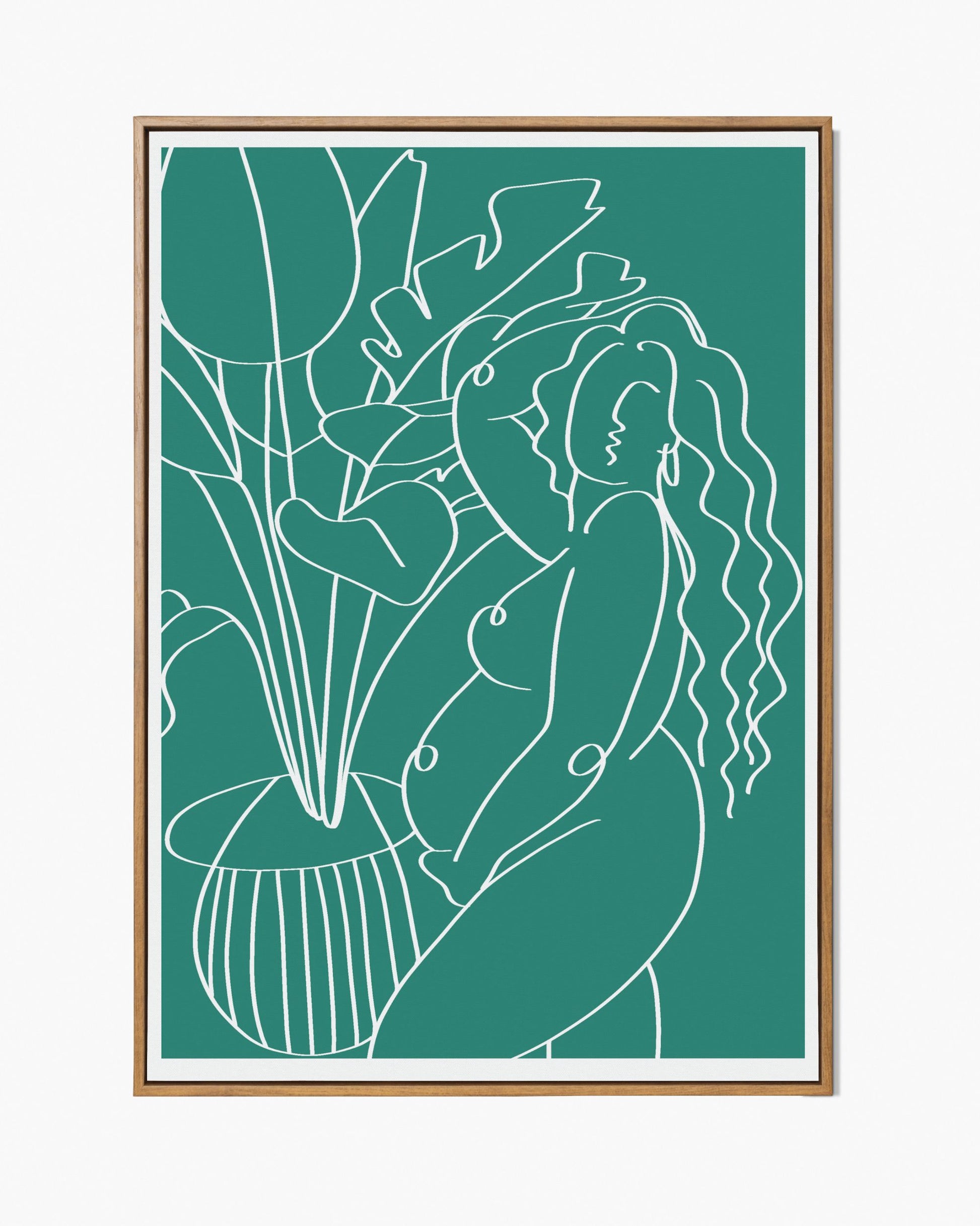 The Every Space Mum To Be A4 or A3 print in turquoise by Babes and Botanicals 