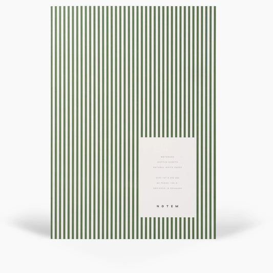 Vita Softcover Notebook, Medium in Green Lines
