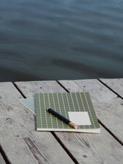 Notem Vita Notebook | Medium, Green Grid
