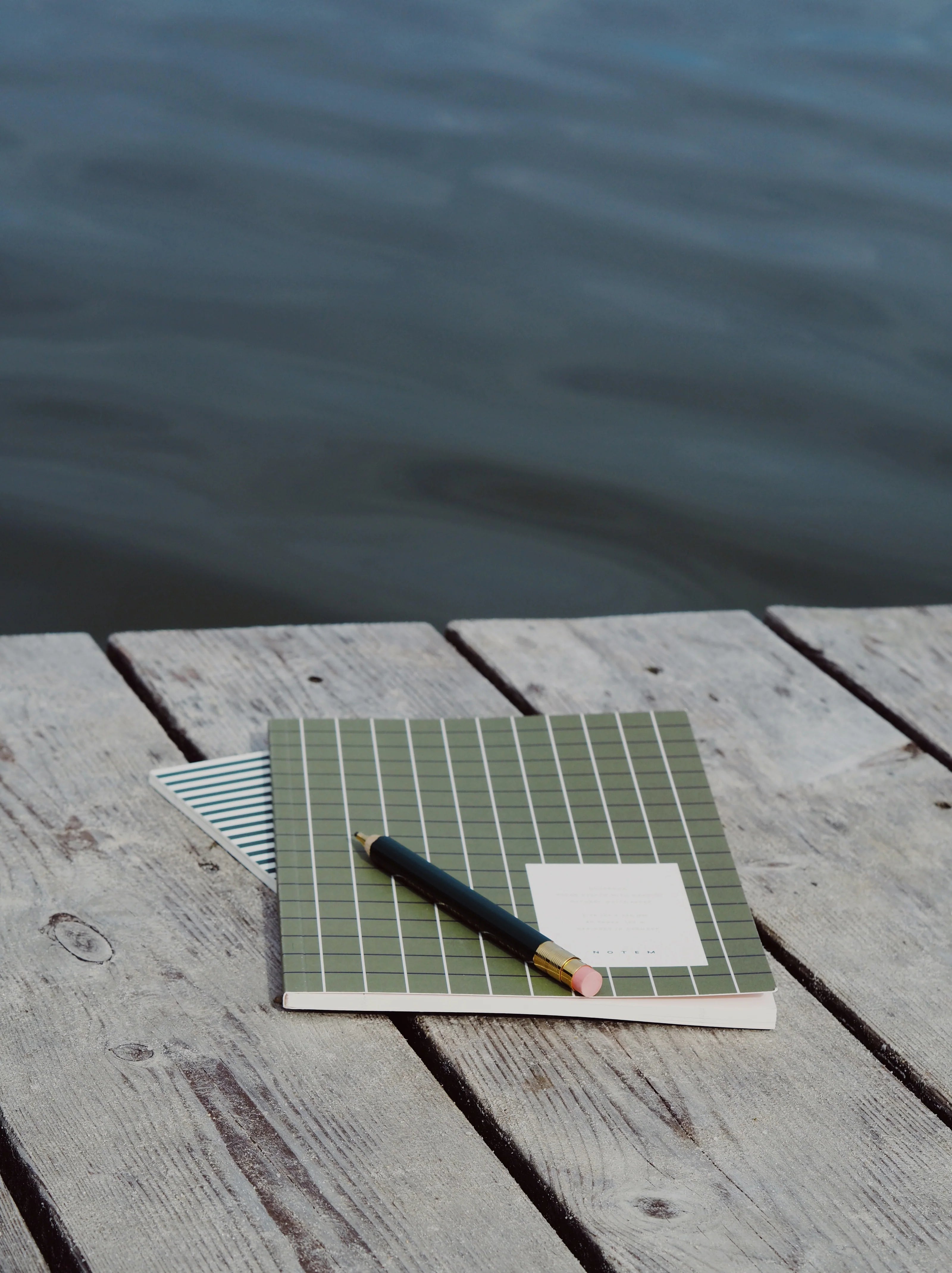 Notem Vita Notebook | Medium, Green Grid