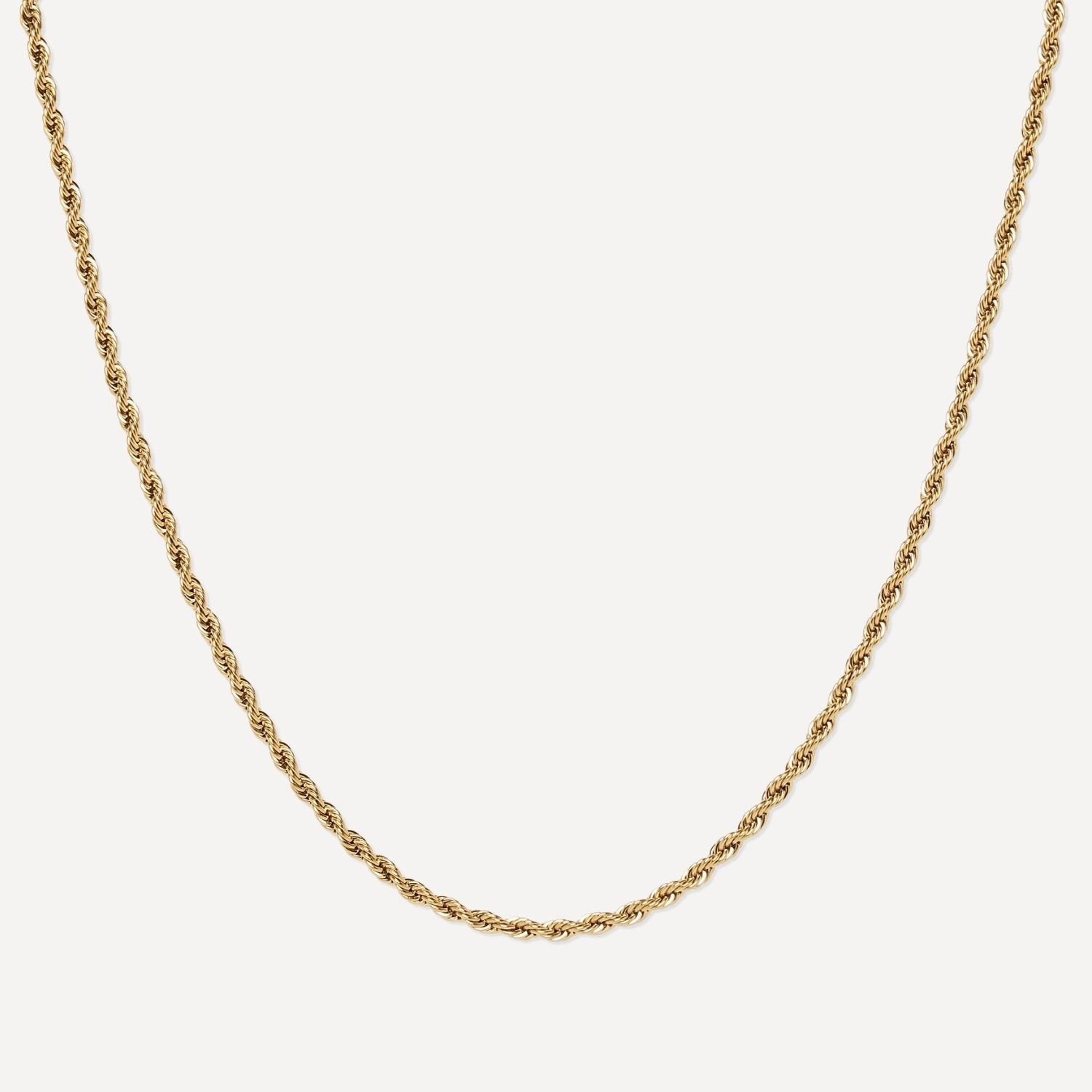 'Rope' Waterproof Gold Chain Necklace