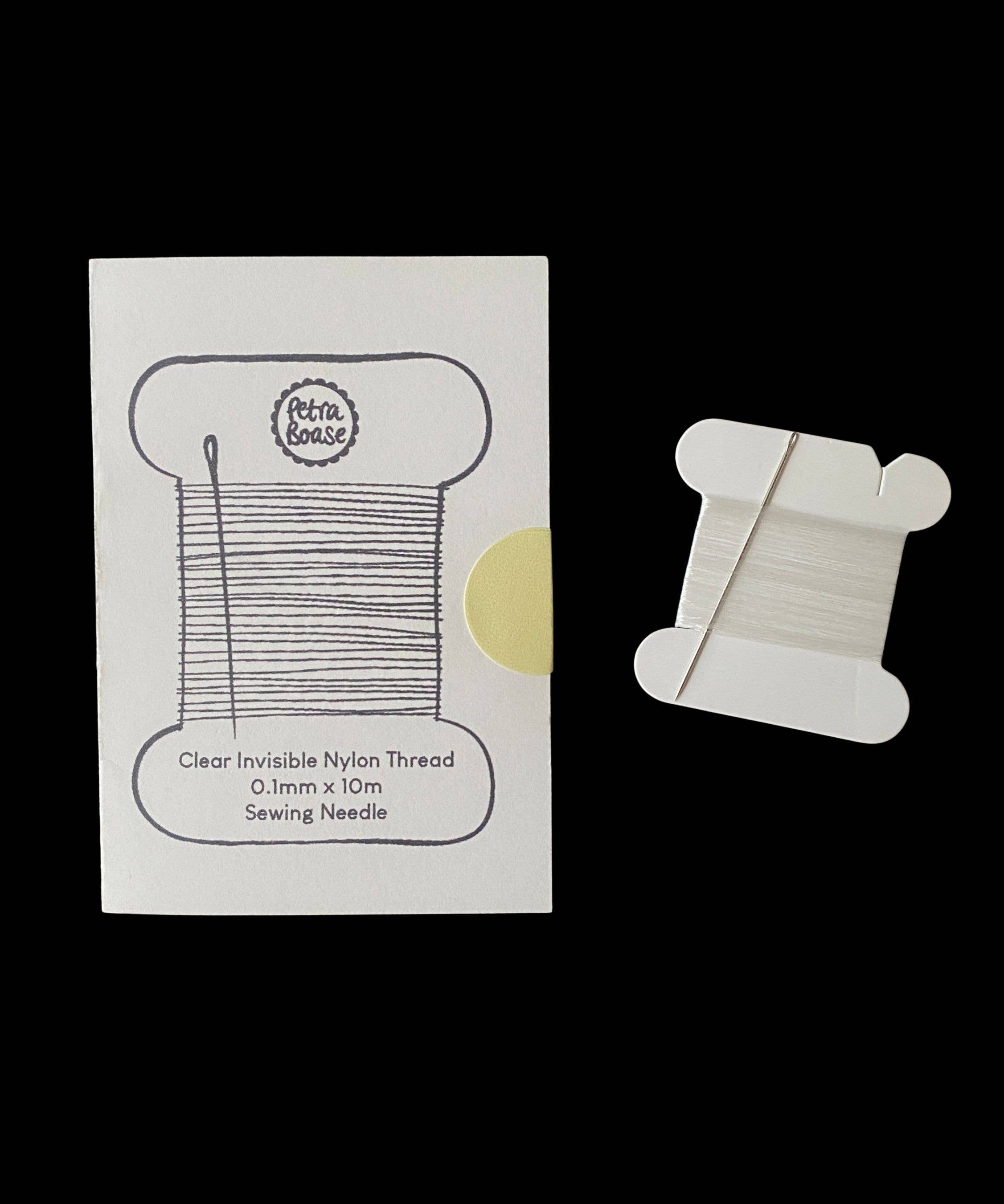 Petra Boase clear invisible nylon thread for patch sewing