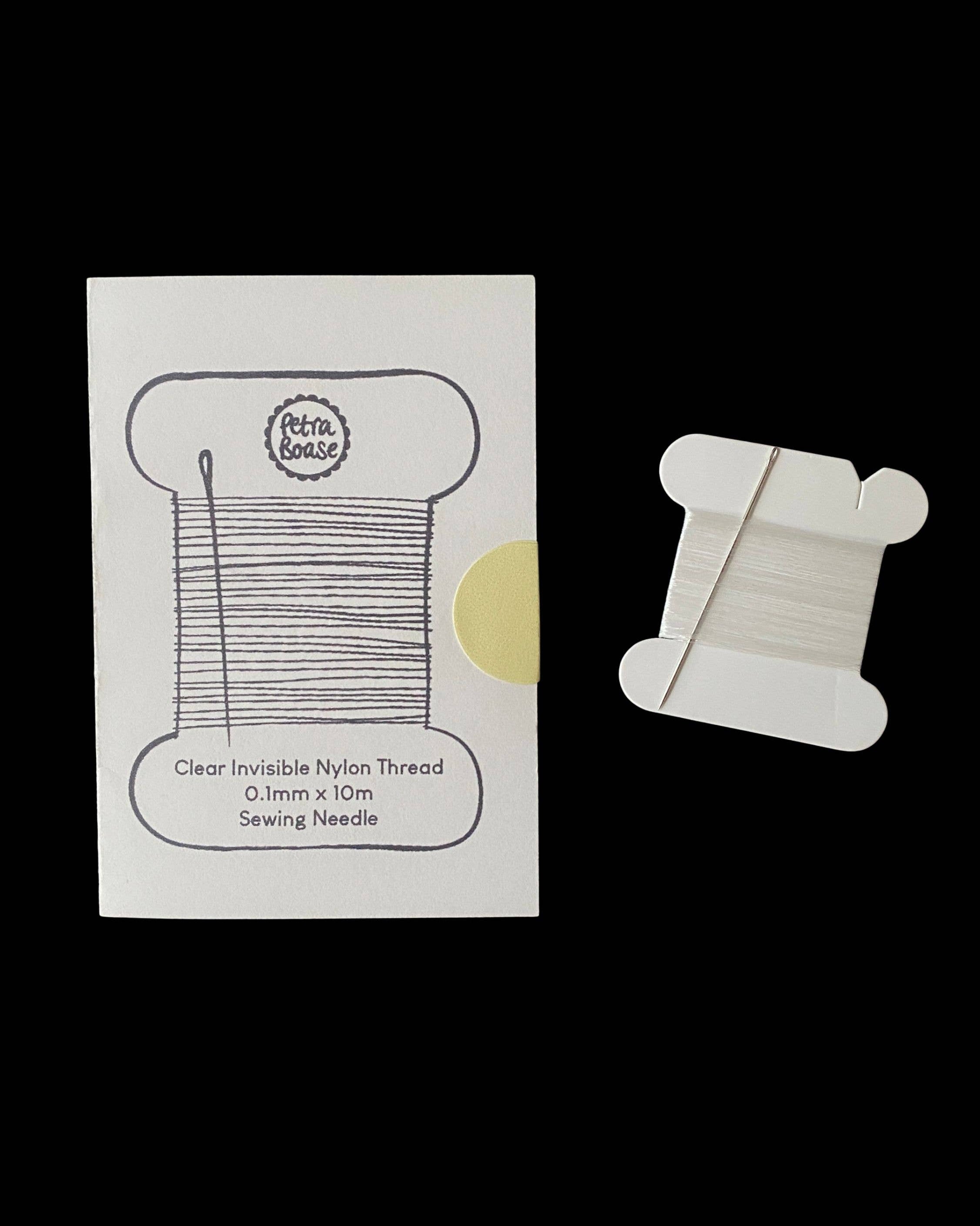 Petra Boase clear invisible nylon thread for patch sewing
