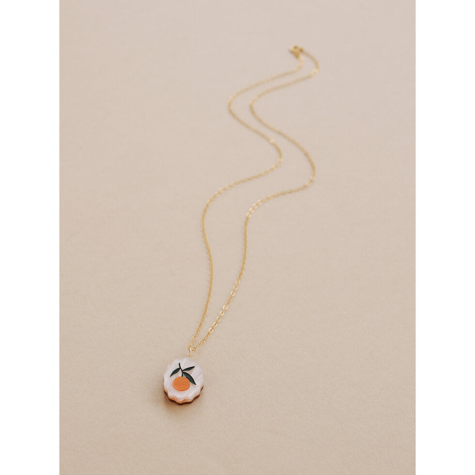 Orange Charm Necklace