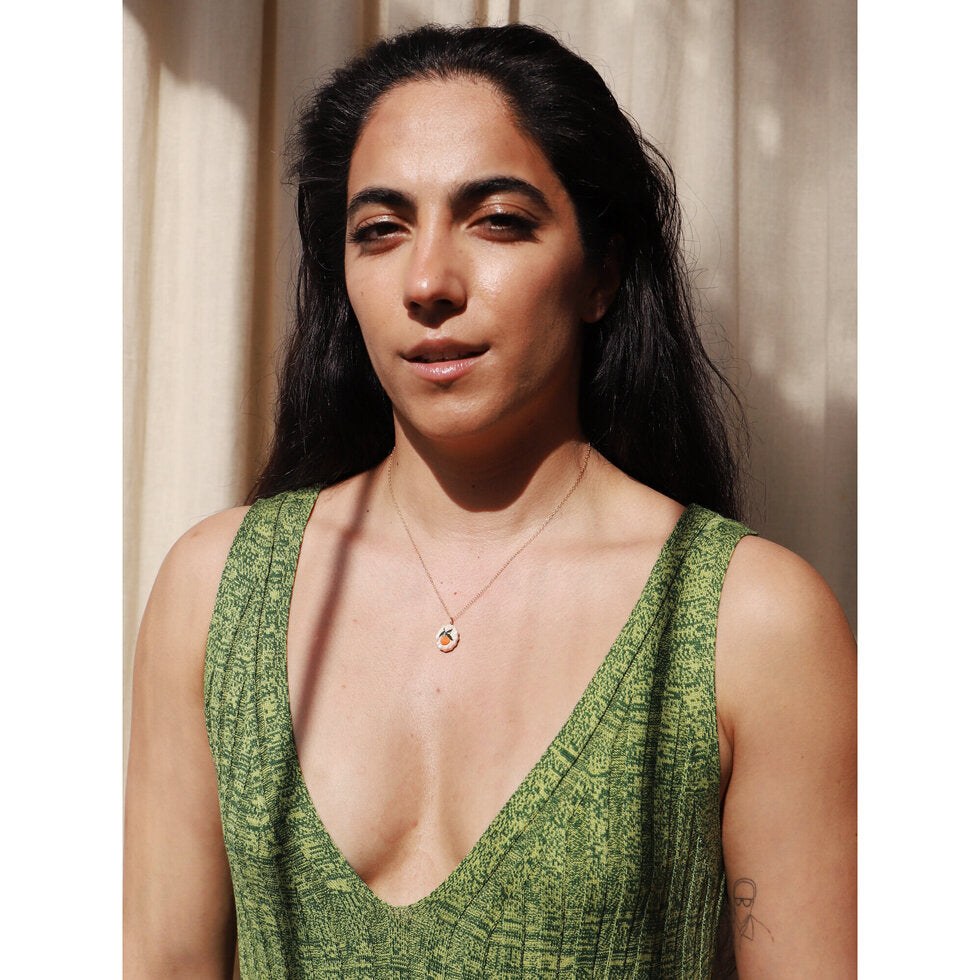 Orange Charm Necklace