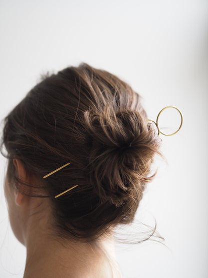 Minimal Brass Hair Pin