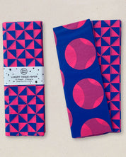 Petra Boase pink and cobalt patterned tissue paper gift wrap
