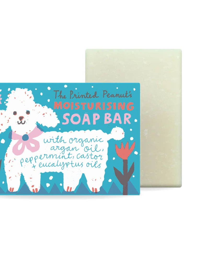 Illustrated peppermint and eucalyptus soap box by Louise Lockhart for The Printed Pean