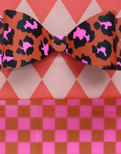 Luxury Tissue Paper | Diamond Stripe Fluoro Orange & Peach