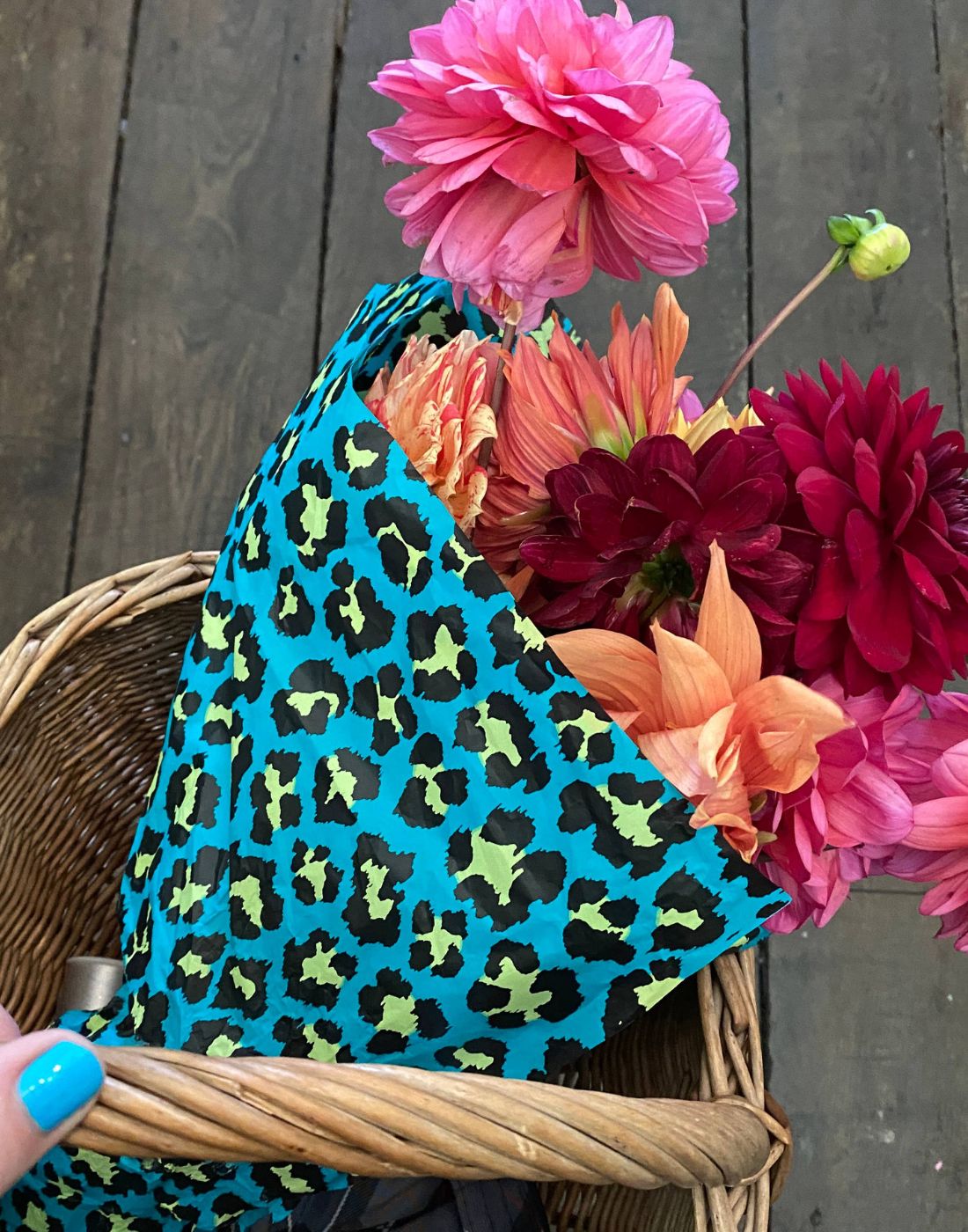 Luxury Tissue Paper / Leopard - Apple & Jade