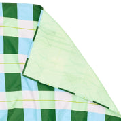 Dock & Bay picnic blanket, Apple Tart print, folded with carry pouch