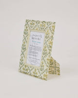 Paper Mirchi Block Printed Picture Frame | Floral Lattice Buttercream, 4x6in