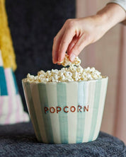 Bloomingville multi coloured stoneware popcorn bowl