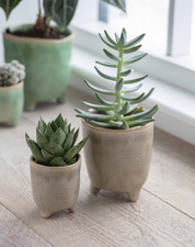 Positano Pot | Ø7.2cm, Ø13.5cm, Ø20cm| Forest Green / Soft Stone