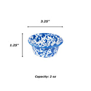Crow Canyon Home splatter enamelware ramekin, blue and red options