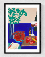 Red Wine Days A3 print by Lucy Muss