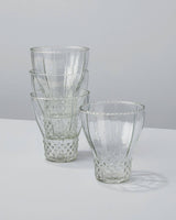 Be Home Ruffle Bell Glass | Clear Textured Glass, Sold Individually