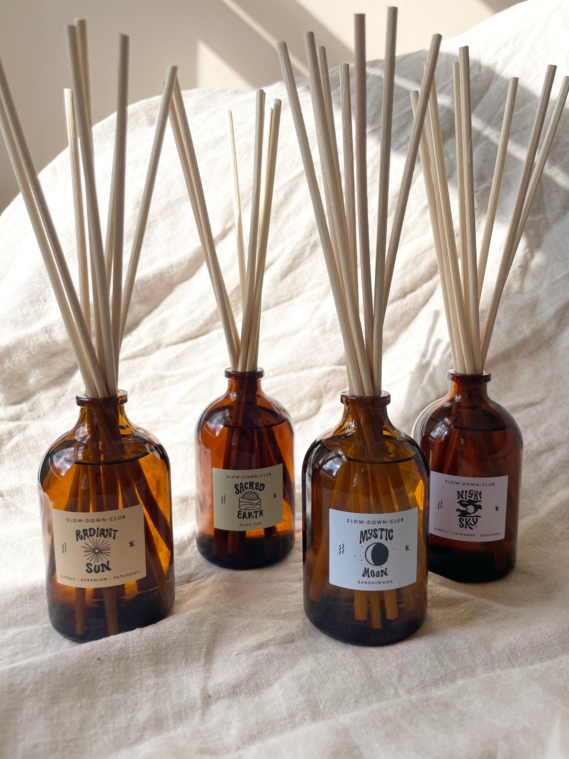 Radiant Sun Reed Diffuser by Slow Down Club Citrus, Geranium ...