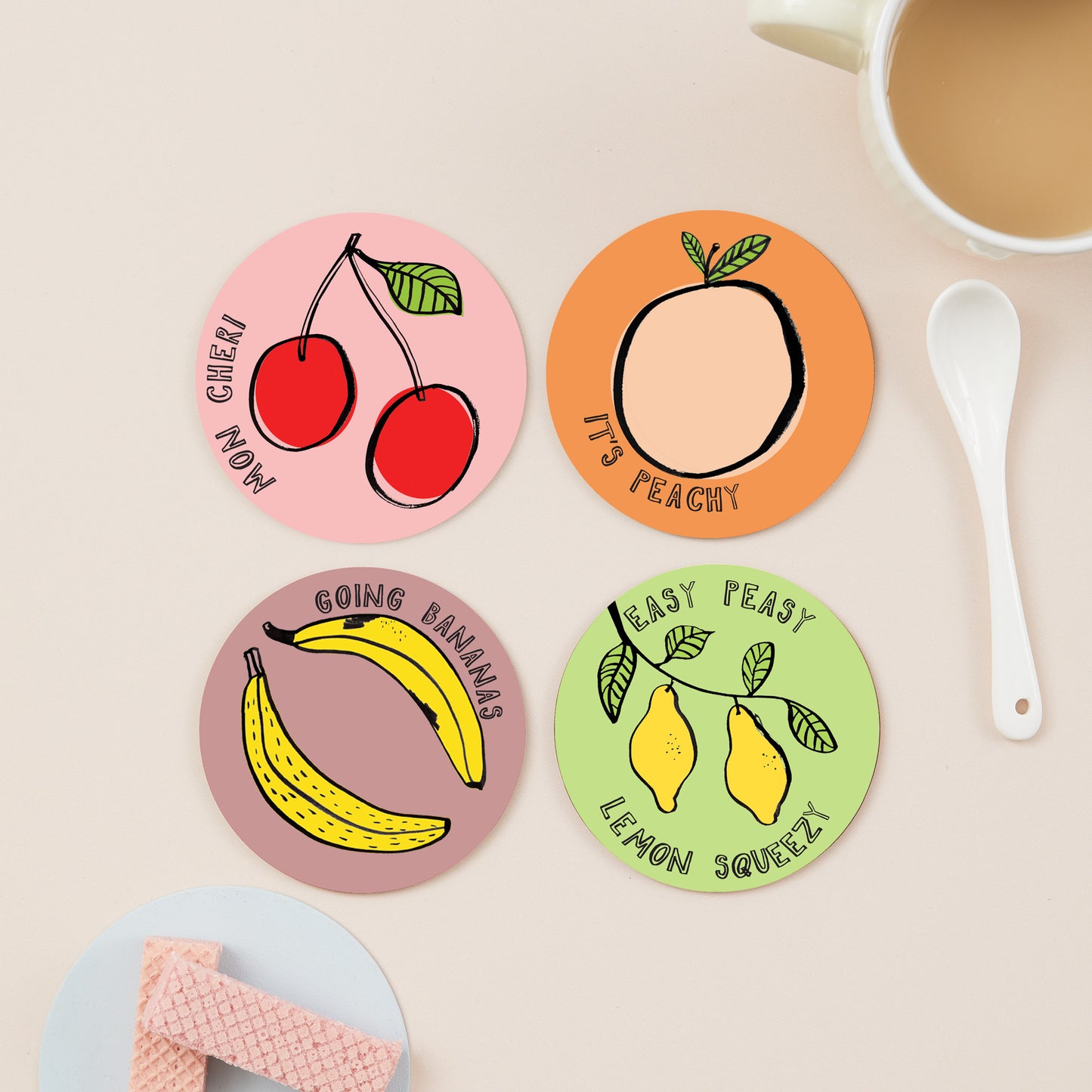 Say it with Fruit Set Of Four Coasters